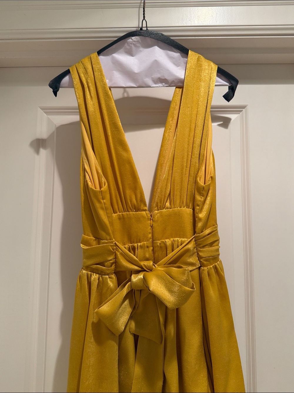 Lulu's Mustard Yellow Tiered Maxi Dress - Picture 4 of 5